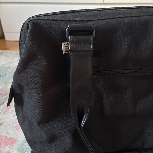 BÉIS The Weekender Bag – Black Travel Tote with Shoe Compartment - Picture 8 of 11